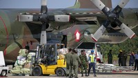 Bahan material untuk pembangunan RS Khusus Corona ini diangkut dengan pesawat TNI Angkatan Udara Hercules C-130 Skadron 32 Lanud Abdul Rachman Saleh.