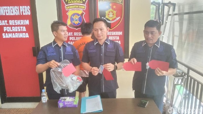 Polisi menangkap pria yang menganiaya mantan pacar di Kalimantan Timur.