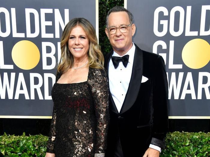 6/5/97 Santa Monica, Ca Tom Hanks and Rita Wilson at the APLA benefit Gala. The gala took place in a private airplane hanger at the Santa Monica Airport.