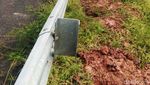 Penampakan Tiang Pagar Tol Palembang yang Dicuri