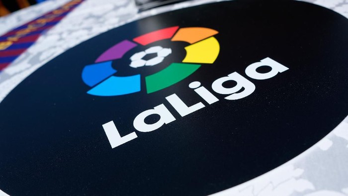 NEW YORK, NY - APRIL 23:  A view of the LaLiga logo at a roofop viewing party of El Clasico - Real Madrid CF vs FC Barcelona hosted by LaLiga at 230 Fifth Avenue on April 23, 2017 in New York City.  (Photo by Brian Ach/Getty Images for LaLiga)