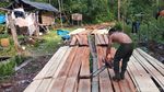 BBKSDA Bakar Pondok Persembunyian Pembalak Liar di Riau