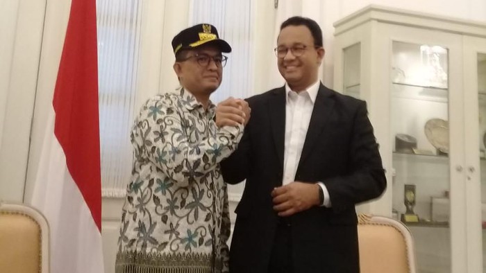 Suasana pertemuan Wasil Afin dengan Anies Baswedan di Balai Kota Jakarta, Rabu (11/3/2020).