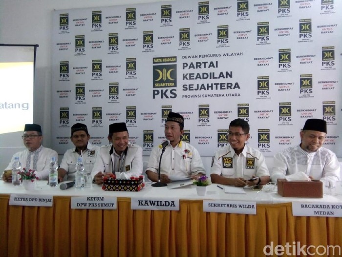 PKS umumkan Wakil Ketua DPRD Sumut Salman Alfarisi sebagai cawalkot Medan (Ahmad Arfah/detikcom)