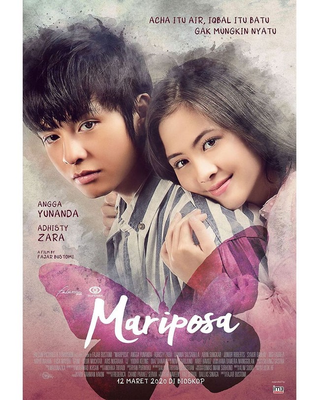 Mariposa sendiri memiliki arti kupu-kupu. Film yang disutradarai Fajar Bustomi itu diadaptasi dari novel Wattpad karya Luluk HF.  Foto: Instagram