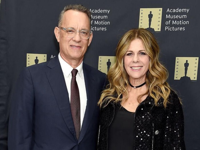 tom hanks, rita wilson 6/5/97 Santa Monica, Ca Tom Hanks and Rita Wilson at the APLA benefit Gala. The gala took place in a private airplane hanger at the Santa Monica Airport.