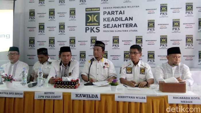 PKS umumkan Wakil Ketua DPRD Sumut Salman Alfarisi sebagai cawalkot Medan (Ahmad Arfah/detikcom)