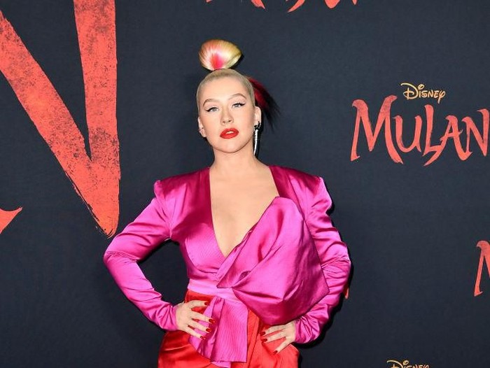 HOLLYWOOD, CALIFORNIA - MARCH 09: Christina Aguilera attends the premiere of Disneys Mulan at Dolby Theatre on March 09, 2020 in Hollywood, California. (Photo by Amy Sussman/Getty Images)