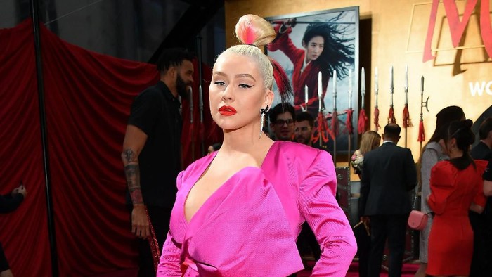 HOLLYWOOD, CALIFORNIA - MARCH 09: Christina Aguilera attends the premiere of Disneys Mulan at Dolby Theatre on March 09, 2020 in Hollywood, California. (Photo by Amy Sussman/Getty Images)