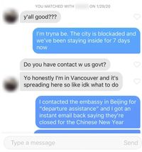 Demi Update Soal Virus Corona, Pengguna Tinder Ngaku-ngaku Tinggal di Wuhan