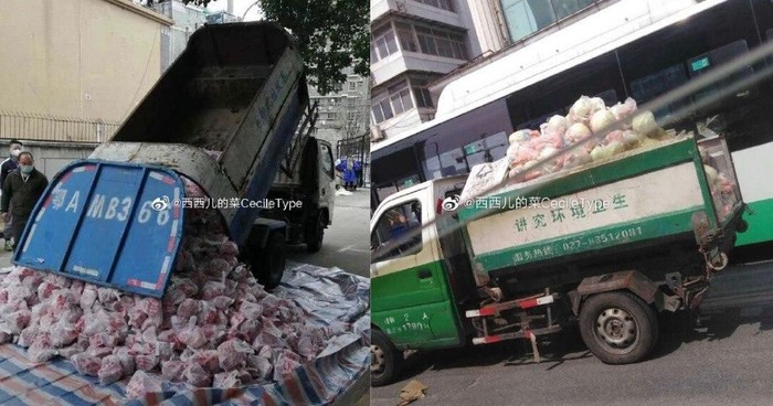 truk sampah untuk mengantar daging