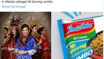 Kocak! Busana Adat Putri Indonesia Dicocok-cocokkan dengan Varian Mi Instan