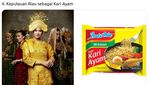 Kocak! Busana Adat Putri Indonesia Dicocok-cocokkan dengan Varian Mi Instan