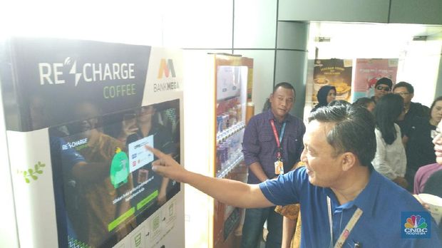 Bank Mega bersama Bank Indonesia mengadakan sosialisasi QRIS. (CNBC Indonesia/Yuni Astutik)