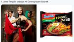 Kocak! Busana Adat Putri Indonesia Dicocok-cocokkan dengan Varian Mi Instan