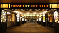 Teater Minskoff yang berada di Kota New York, Amerika Serikat, ditutup usai virus corona mewabah di kawasan tersebut, Kamis (12/3/2020) waktu setempat. AP Photo/Kathy Willens.