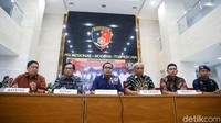 Direktorat Tindak Pidana Tertentu Bareskrim Polri memberi keterangan pers terkait Penyidikan Tindak Pidana di Bidang Ketenaganukliran di Gedung Bareskrim Polri, Jakarta, Jumat (13/3/2020).