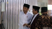 Jokowi meninjau Masjid Istiqlal sekitar 20 menit.