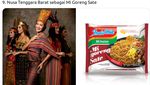 Kocak! Busana Adat Putri Indonesia Dicocok-cocokkan dengan Varian Mi Instan