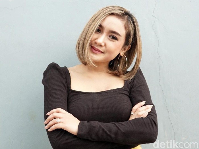 Cita Citata Cita Citata saat ditemui di studio Trans TV.