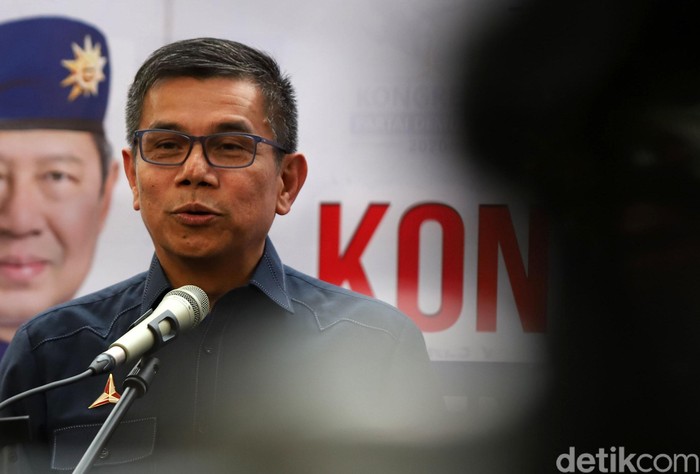 Partai Demokrat Akan Gelar Kongres V 15 Maret Mendatang Sekjen Partai Demokrat Hinca Panjaitan saat memberikan keterangan pers terkait Kongres V Partai Demokrat. Kongres akan digelar pada 15 Maret 2020 di JCC Senayan.