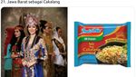 Kocak! Busana Adat Putri Indonesia Dicocok-cocokkan dengan Varian Mi Instan