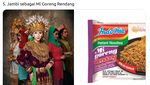 Kocak! Busana Adat Putri Indonesia Dicocok-cocokkan dengan Varian Mi Instan