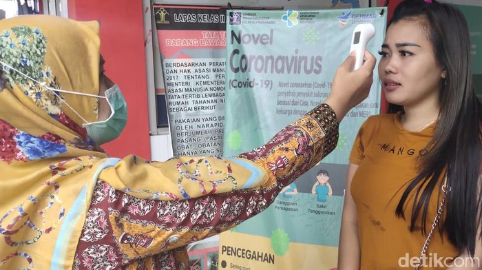 Pengunjung Lapas dan Rutan di Jabar dicek suhu tubuh