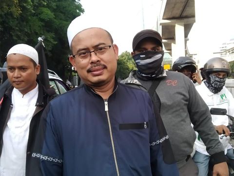 Ketum PA 212 Slamet Maarif di demo Kedubes India
