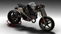 lari ke bagian depan, desain motor Ducati ekstrem ini menggabungkan spakbor dengan headlamp yang menyatu. Bagian tangki dan jok belakang juga didesain sangat ekstrem dengan menyisahkan satu penumpang saja. Dudukan radiator juga diubah yang menyatu pada garpu. Foto: Pool (Rideapart)