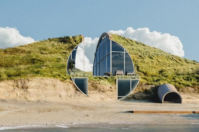 Asli! Rumah di Pinggir Pantai Ini Dijamin Nggak Bikin Bosan Di tepi pantai Wellfleet yang berada di Cape Cod, Massachusetts, Amerika Serikat terdapat sebuah rumah yang memiliki desain memukau. Rumah ini diberi nama Dune House.