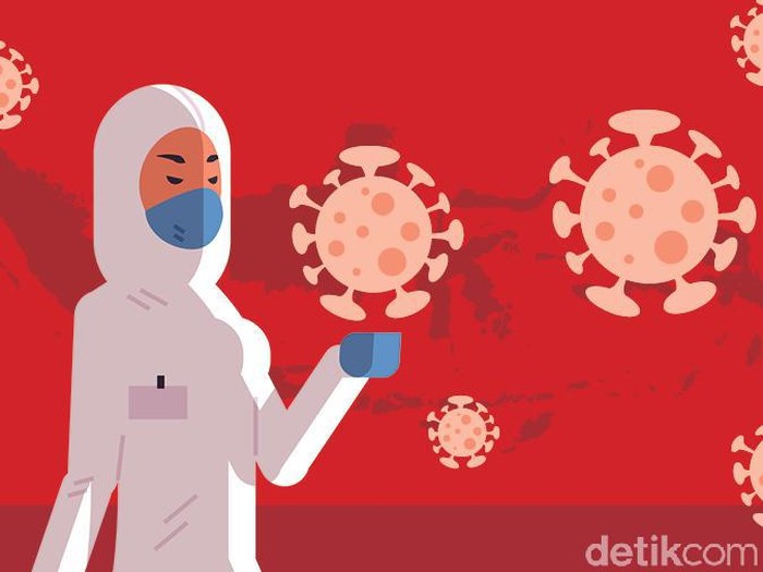 Ilustrasi corona (Fauzan Kamil/detikcom)