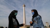 Ikon Ibu Kota yakni Monas juga termasuk dari puluhan destinasi yang ditutup sementara. Pradita Utama/detikcom.
