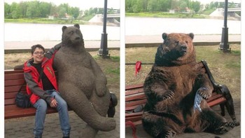 Ini yang terjadi saat meminta dihadirkan beruang sungguhan. Foto: James Fridman