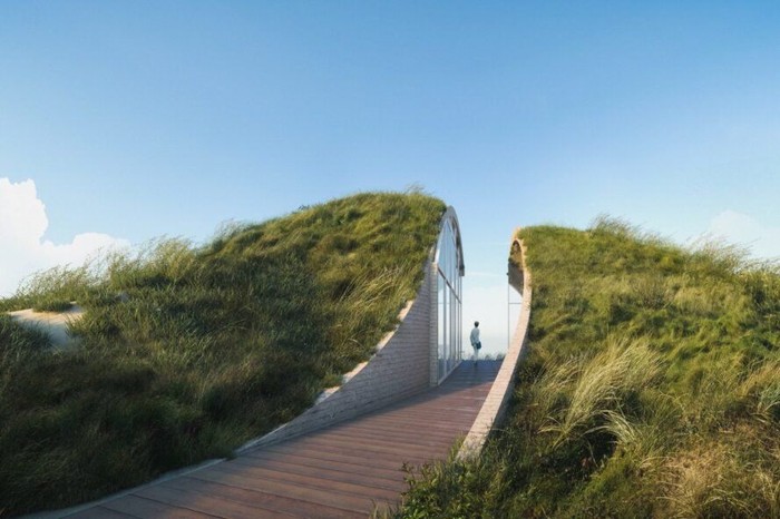 Asli! Rumah di Pinggir Pantai Ini Dijamin Nggak Bikin Bosan Di tepi pantai Wellfleet yang berada di Cape Cod, Massachusetts, Amerika Serikat terdapat sebuah rumah yang memiliki desain memukau. Rumah ini diberi nama Dune House.