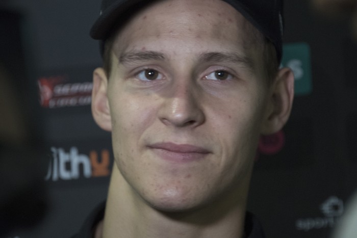 DOHA, QATAR - FEBRUARY 24: Fabio Quartararo of France and Petronas Yamaha SRT   speaks with journalists during the MotoGP Tests at Losail Circuit on February 24, 2020 in Doha, Qatar. (Photo by Mirco Lazzari gp/Getty Images)