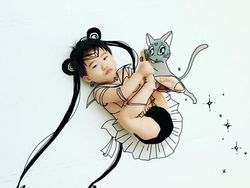 Kreatifnya Sang Ayah Buat Doodle Anak