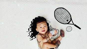 Jadi pemain badminton. Foto: Instagram/yota7454