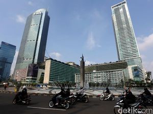 Begini Suasana di Bundaran HI Tanpa Car Free Day