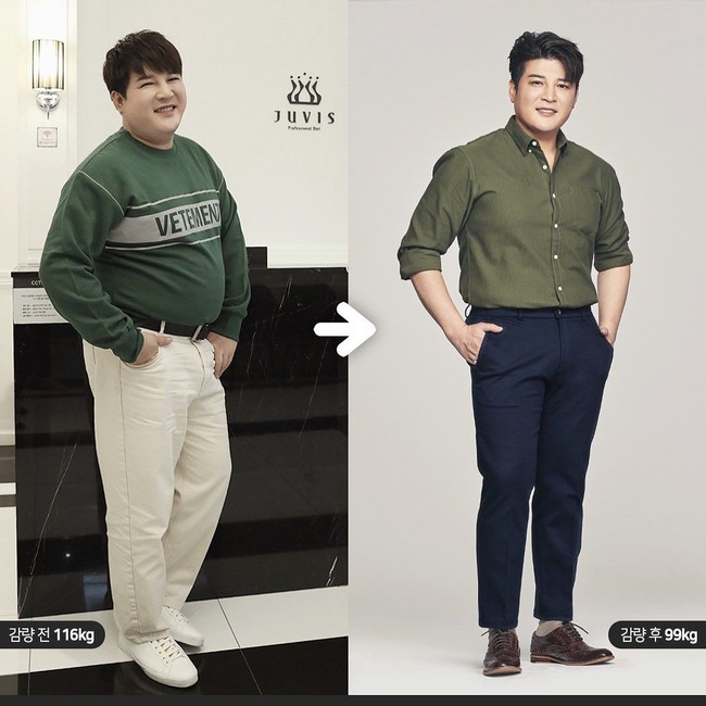 Setelah Kangin meninggalkan boyband Korea itu, dulu Shindong sering jadi satu-satu member Super Junior bertubuh gemuk. Tapi dalam empat bulan terakhir, Shindong sukses turun 37 kg setelah menjalankan program diet ketat meski tanpa banyak olahraga. Foto: Instagram @earlyboysd