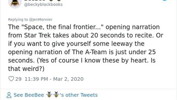 Tinggal dipilih mau memakai narasi opening Star Trek atau opening The A-Team. Foto: Twitter via Bored Panda