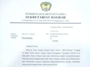 Cegah Corona, Bupati Gowa Minta Ijtima Dunia Zona Asia Ditunda