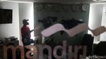 Penyemprotan Disinfektan di Bank Mandiri