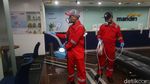 Penyemprotan Disinfektan di Bank Mandiri