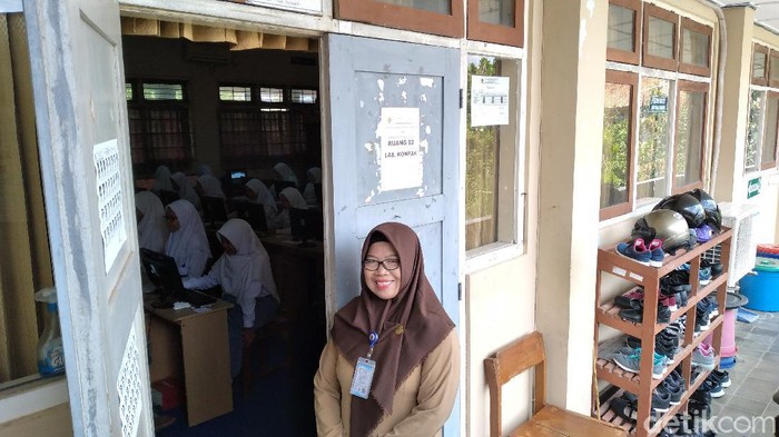 Pelaksanaan UNBK SMK di Kulon Progo, DI Yogyakarta tak terpengaruh isu wabah virus Corona, Senin (16/3/2020).