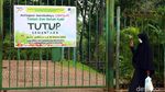 Cegah Corona, Taman Spathodea Ditutup