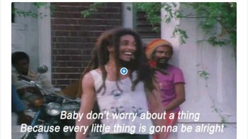 Singin dont worry about a thing, cause every little thing is gonna be alright! Foto: Twitter via Bored Panda