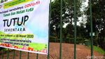 Cegah Corona, Taman Spathodea Ditutup