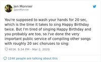 Di tengah merebaknya COVID-19 atau virus corona, netizen punya trik untuk semangat cuci tangan: sambil menyanyikan deretan lagu berikut yang pas 20 detik.
