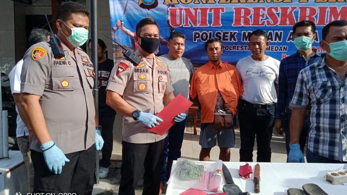bunuh buang mayat di sungai di Medan